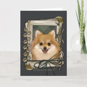 Cartão Fathers Day - Stone Paws - Pomeranian
