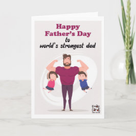 Cartão Father's Day - Strongest Dad