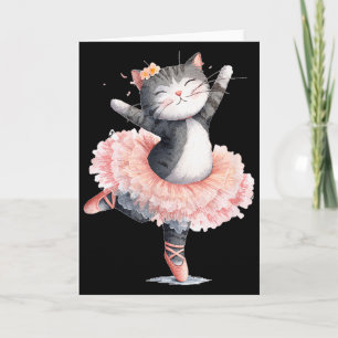 Cartão Fatia de Dança para Gatos Amantes do Tutu