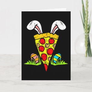 Cartão Fatia de Pizza de Páscoa Orelhas de Coelho Lanche 