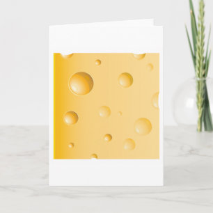 Cartão Fatia de Queijo Suíço Amarelo Gruyere