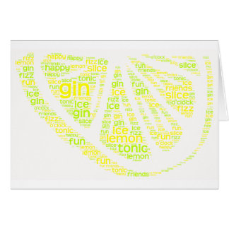 Cartão Fatia do limão da gim