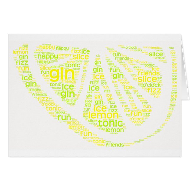 Cartão Fatia do limão da gim (Frente Horizontal)