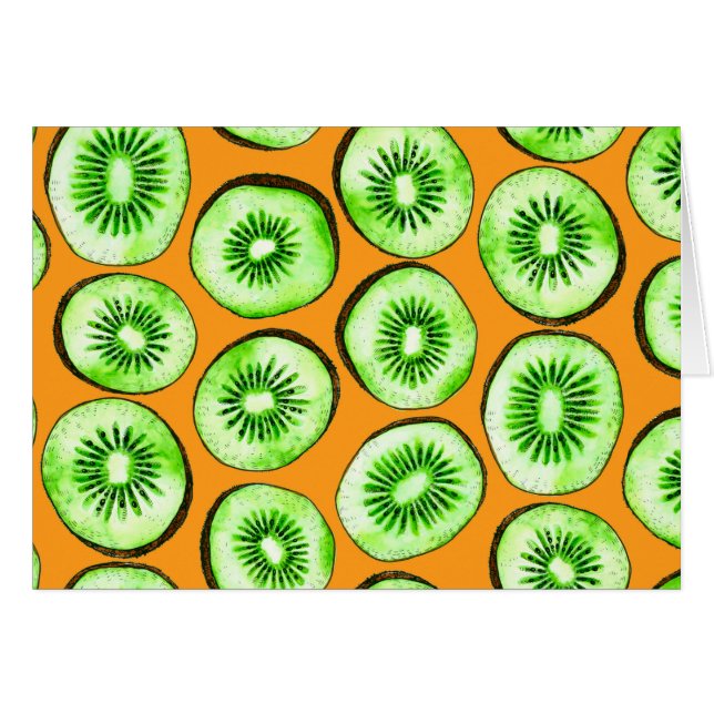 Cartão Fatias de Kiwi (Frente Horizontal)