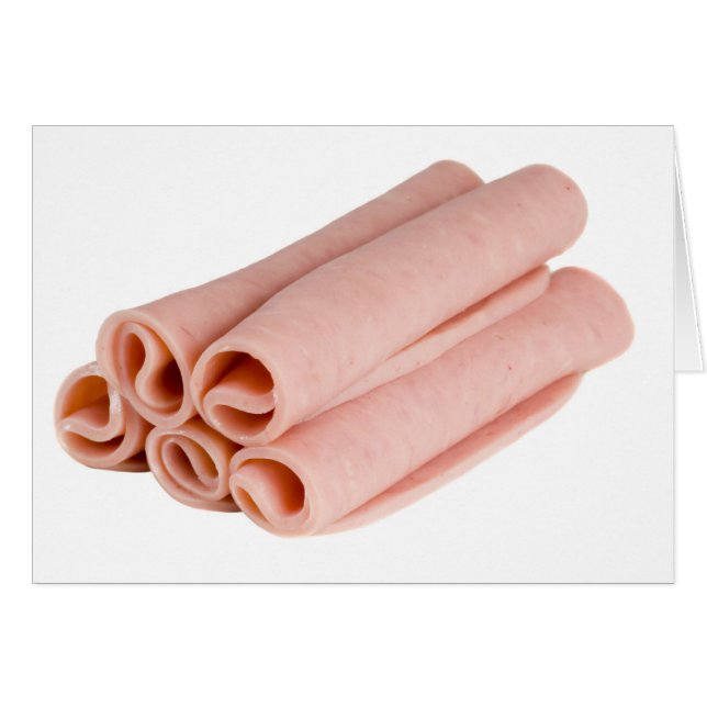 Cartão Fatias de presunto (Frente Horizontal)