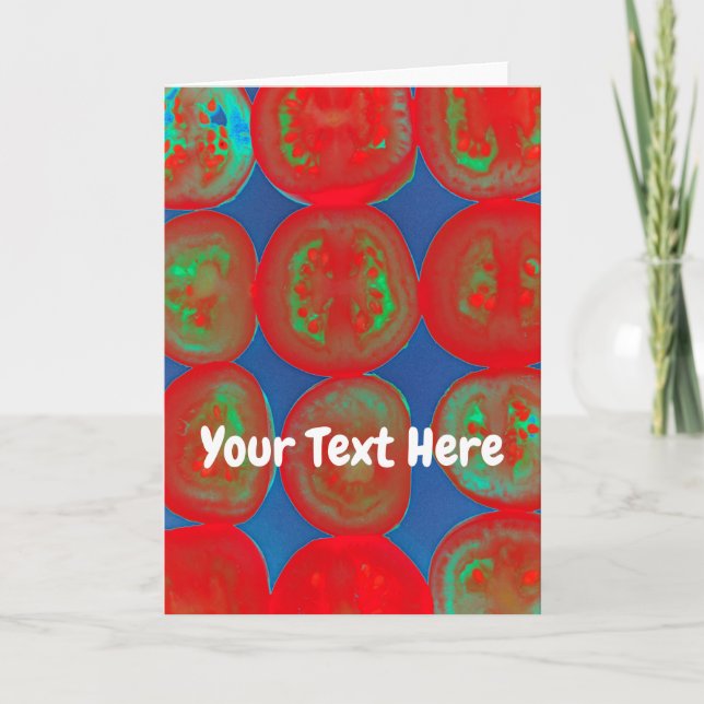 Cartão Fatias de tomate personalizáveis (Frente)