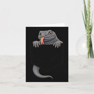Cartão Fato de Dragão de Komodo Réptil Lagarto Halloween 