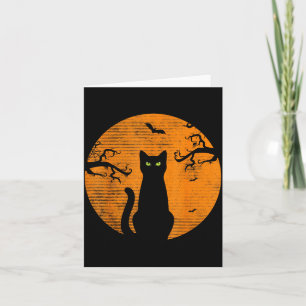 Cartão Fato de Gato Assustador de Natal Vintage Gato Retr