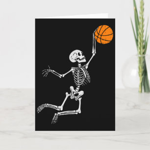 Cartão Fato de Halloween de Basquetebol de Esqueleto Masc
