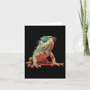 Cartão Fato de Iguana Solitário Para Amantes de Répteis D