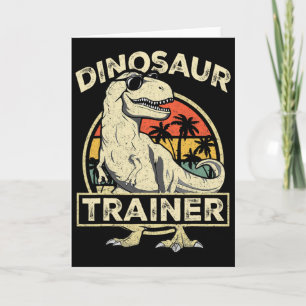 Cartão Fato de Treinador de Dinossauro para Halloween Ret