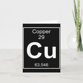 Cartão Fato do Elemento Cobre Tabela Periódica Química