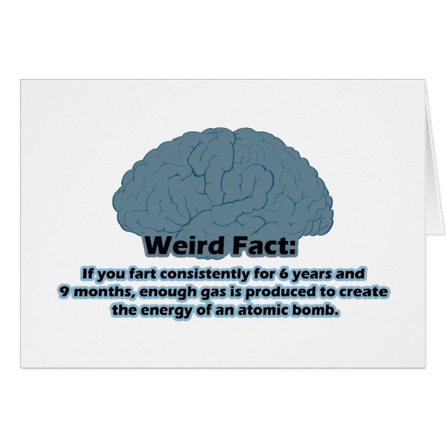 Cartão Fato estranho - Fart atômico (Frente Horizontal)
