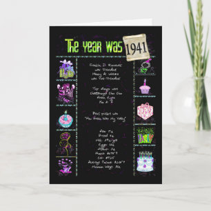 Cartão Fatos de diversão de aniversário de 1941