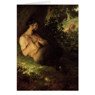 Cartão Faun e ninfa, 1868