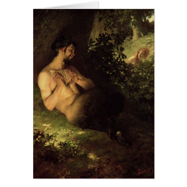 Cartão Faun e ninfa, 1868 (Frente)