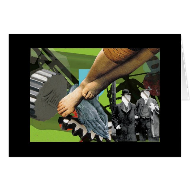 Cartão Faux-Collages de HannaH 04 (Frente Horizontal)