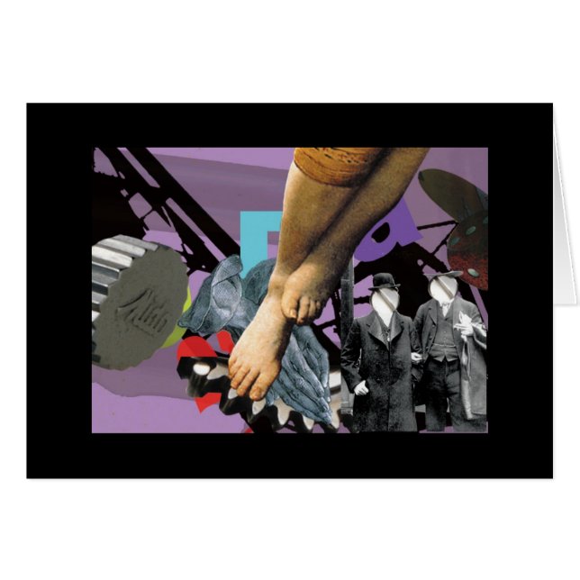 Cartão Faux-Collages de HannaH 05 (Frente Horizontal)