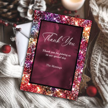 Faux colorido Elegante obrigado brilhante