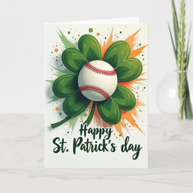 Cartão Faux Gold Baseball Luck Card (Frente)
