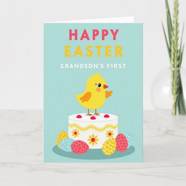 Cartão Faux Gold First Easter Card (Frente)