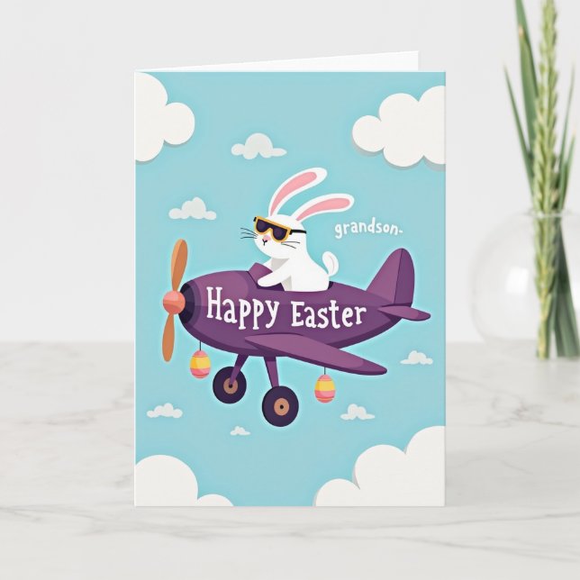 Cartão Faux Gold Grandson Easter Card (Frente)
