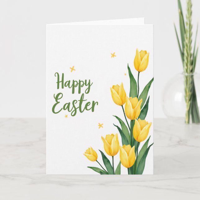 Cartão Faux Gold Spring Flower Card (Frente)