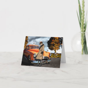 Cartão Favorite Color Orange 1920's Beauty