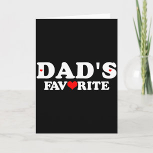 Cartão Favorito do Papai com Coração Vermelho