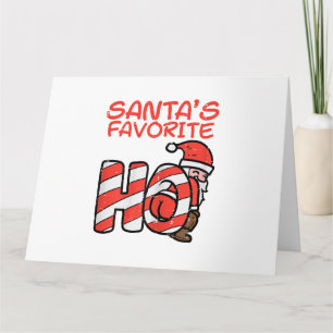 Cartão Favorito do Papai Noel Engraçado Malicioso Natal A