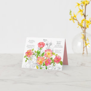 Cartão Favos de Nascimento de Junho Flor de Nascimento Ro