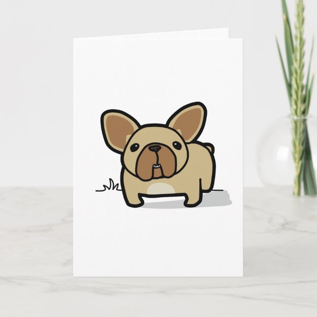 Cartão Fawn Frenchie (Frente)