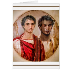 Cartão Fayum Lovers ... Período romano no Egito