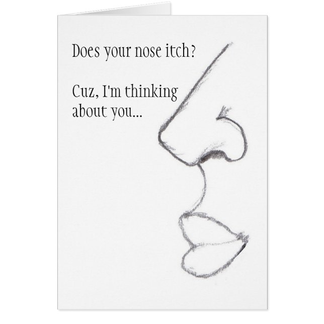 Cartão Faz seu comichão do nariz? (Frente)