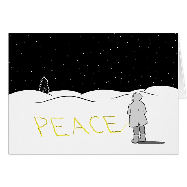 Cartão Faz xixi a mudança que você quer ver: Paz (Frente Horizontal)