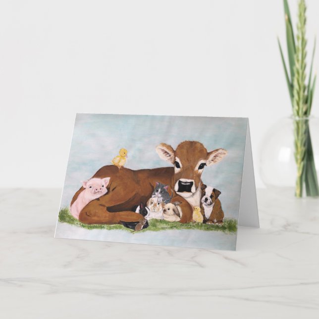 Cartão Fazenda da placa de Vazio de Amigos (Frente)