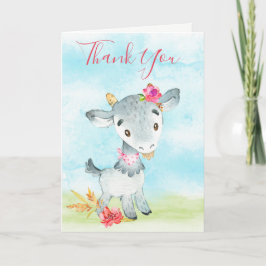 Cartão Fazenda de Cabra de Aquarela