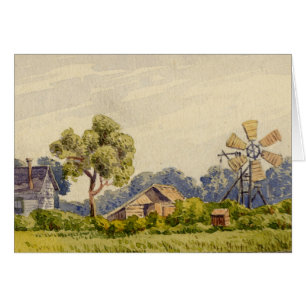 Cartão Fazenda de Califórnia, perto de Stockton