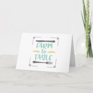 Cartão Fazenda para Mesa