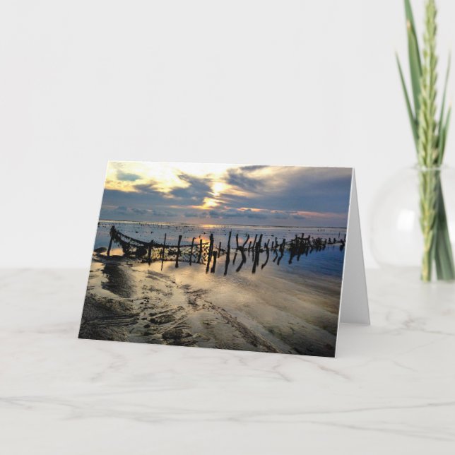 Cartão Fazendas da alga em Pulau Rote (Frente)