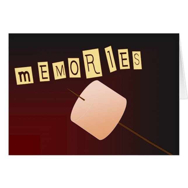 Cartão Fazendo memórias doces no acampamento de Verão (Frente Horizontal)