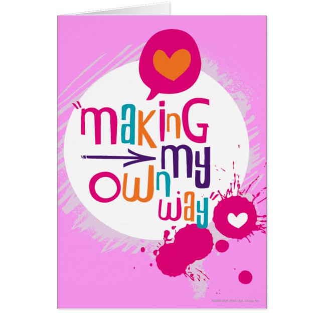 Cartão Fazendo minha própria maneira (Frente)