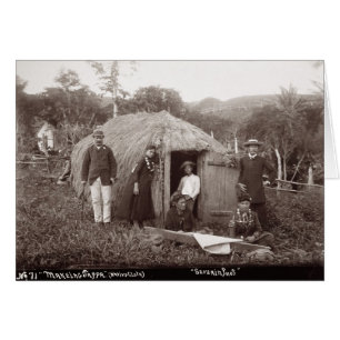 Cartão Fazer Tappa, um pano nativo, c.1875 (foto do
