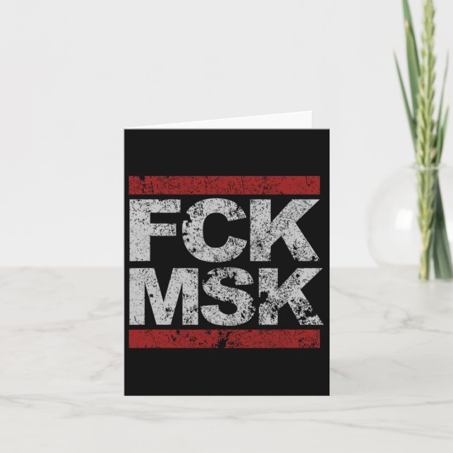 Cartão Fck Msk Distante (Frente)