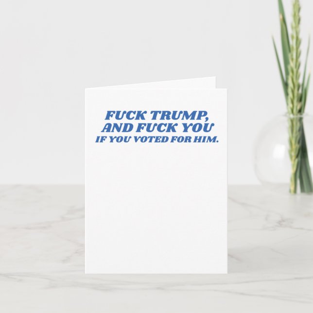 Cartão Fck Trump (Frente)