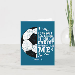 Cartão Fé Bíblica do Futebol Cristão Versículo