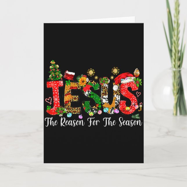 Cartão Fé Cristã Jesus É A Razão Da Temporada (Frente)