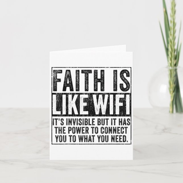 Cartão Fé É Como Deus Wifi Jesus Cristão Religioso F (Frente)
