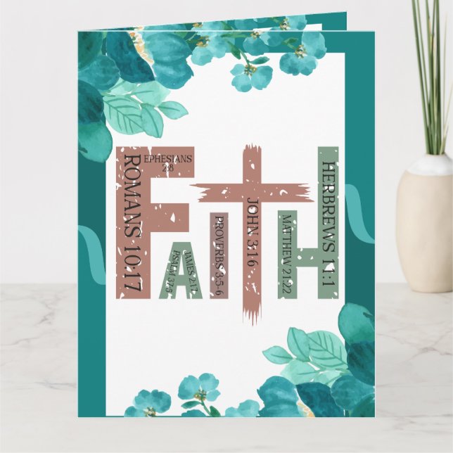 Cartão Fé se Deus for para nós que pode ser contra nós (Frente)