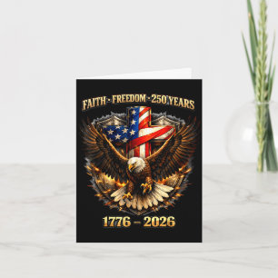 Cartão Fé vintage liberdade 250 anos 1776-2026